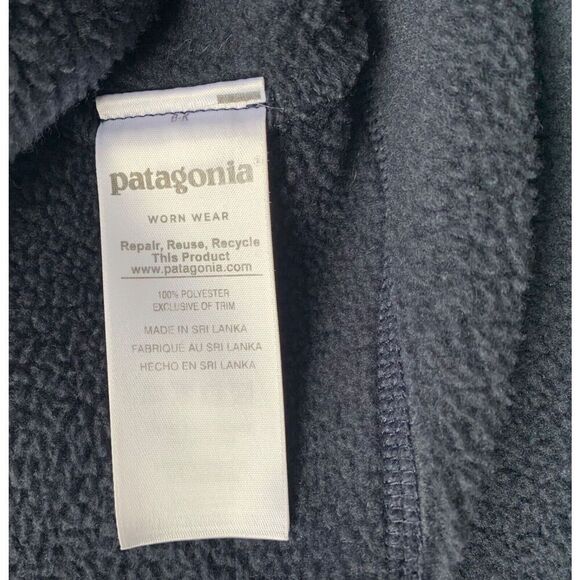Patagonia Retro Deep Pile Fleece Half Zip Jacket SWEATER Blue Men’s XL - Picture 5 of 7